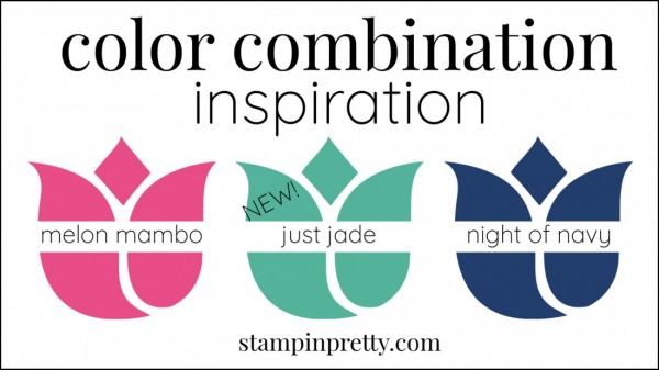 Color Combinations Just Jade, Melon Mambo, Night of Navy