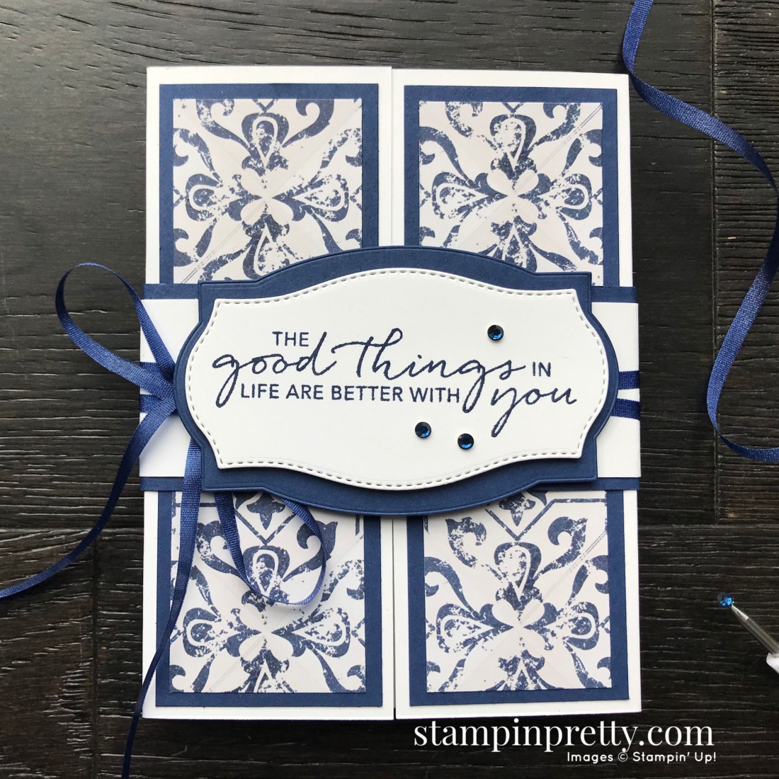 Create this card using the In Good Taste Suite, Tasteful Touches Bundle by Stampin' Up! Card my Mary Fish, Stampin' Pretty