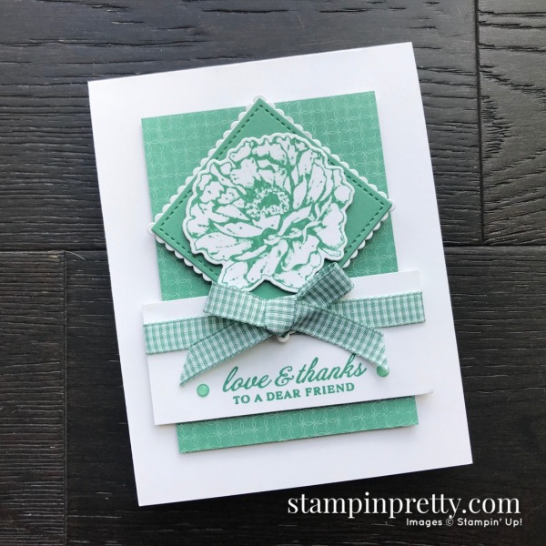 Create this card using the Prized Peony Bundle from Stampin' Up! Card by Mary Fish, Stampin' Pretty