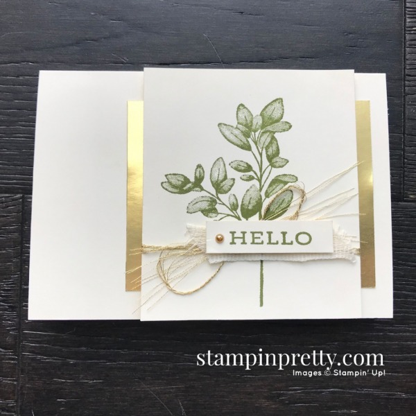Create this simple notecard using the Forever Fern Stamp Set by Stampin' Up! Card created by Mary Fish, Stampin' Pretty 