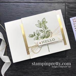 Create this simple notecard using the Forever Fern Stamp Set by Stampin' Up! Card created by Mary Fish, Stampin' Pretty