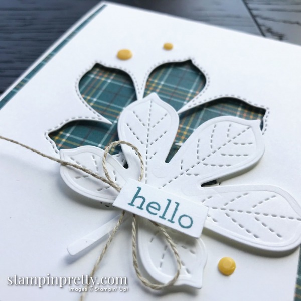 Love of Leaves Bundle from Stampin' Up! Fall Hello Card created by Mary Fish, Stampin' Pretty