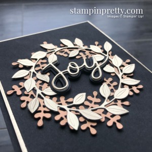 Wreath Builder & Joy Dies from Stampin' Up! Brushed Metallic Paper Cards by Mary Fish, Stampin' Pretty!