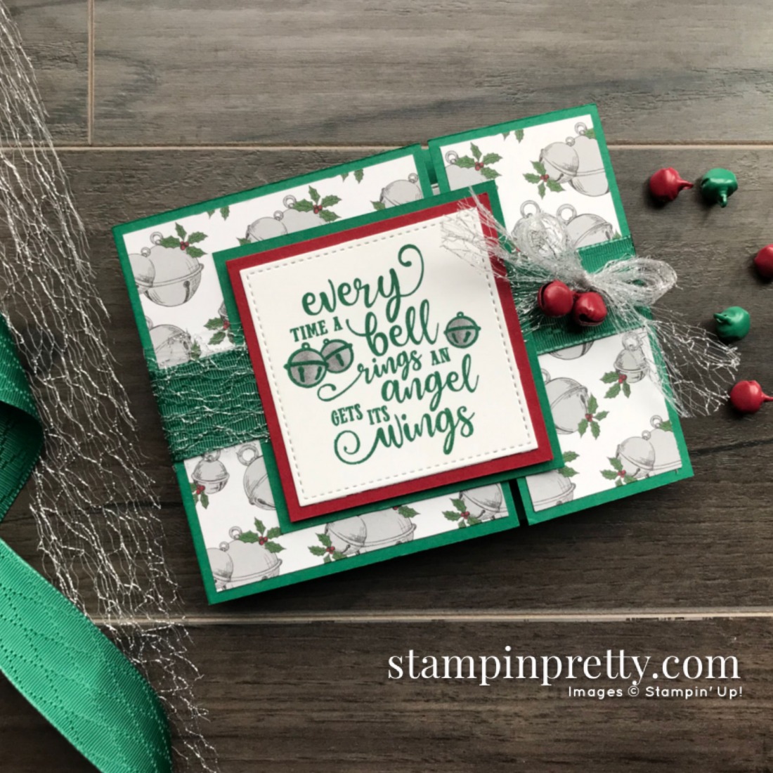 Create this card using the Christmas Means More Stamp Set from Stampin' Up! Christmas Card by Mary Fish, Stampin' Pretty