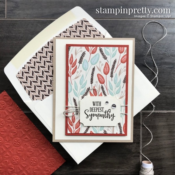 Gilded Autumn Specialty Designer Series Paper from Stampin' Up! Sympathy Card by Mary Fish, Stampin' Pretty