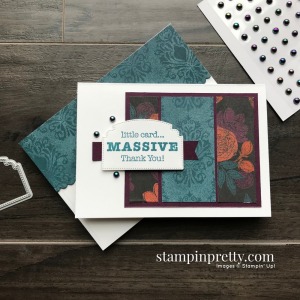 Create this notecard using the Magic In This Night Designer Series Paper from Stampin' Up! Card by Mary Fish, Stampin' Pretty