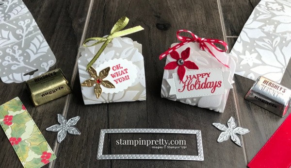 Create these Hershey Nugget Favors using Stampin' Up! Products. Created by Mary Fish, Stampin' Pretty