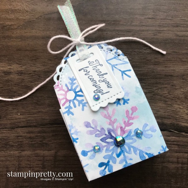 Little Treat Bundle and Snowflake Splendor DSP and Ribbon form Stampin' Up! Holiday favors by Mary Fish, Stampin' Pretty