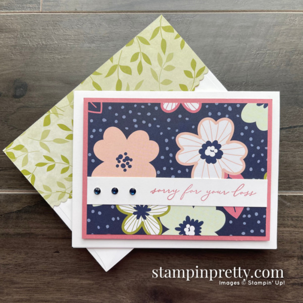 Simple Saturday Sale-a-Bration Sneak Peek! Paper Blooms DSP & Heal Your Heart Stamp Set - Card by Mary Fish, Stampin' Pretty!
