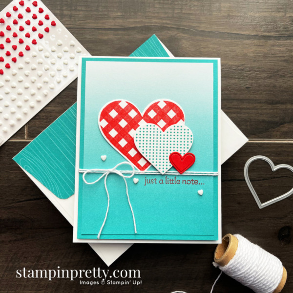 Lots of Heart Bundle and Oh So Ombre DSP from Stampin' Up! Mary Fish, Stampin' Pretty
