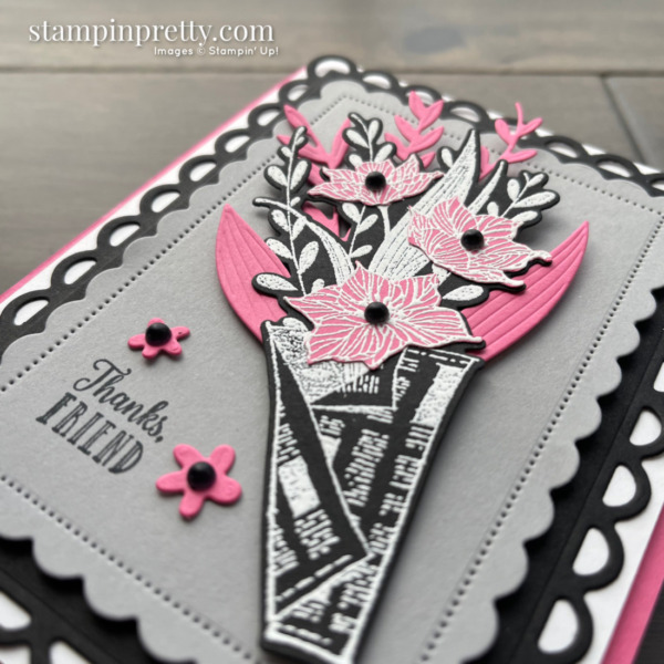 Create this card using the Wrapped Bouquet Bundle from Stampin' Up! Thanks Card created by Mary Fish, Stampin' Pretty