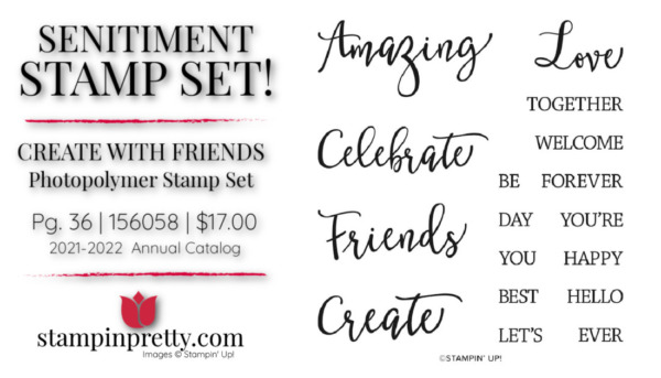 Create with Friends SENTIMENT Stamp Set 156058 Stampin' Up! Buy Online 24.7 Mary Fish Stampin' Pretty