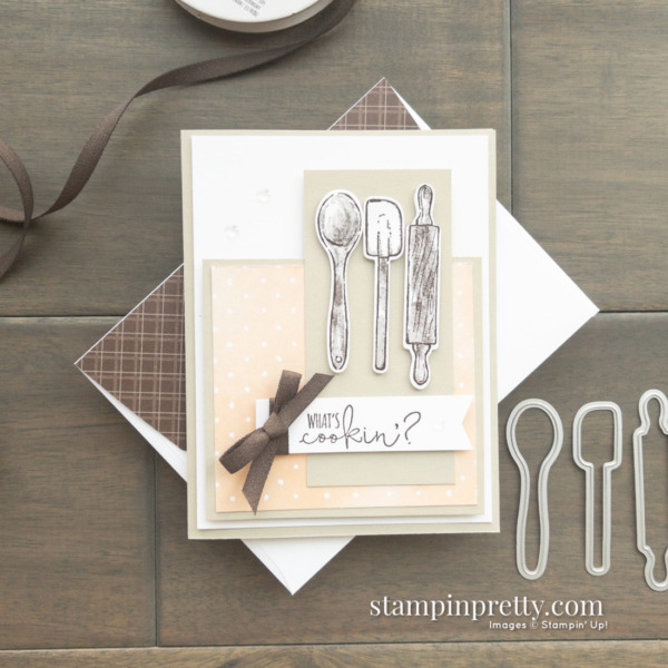Create this card using the What's Cookin' Bundle from Stampin' Up! Card by Mary Fish, Stampin' Pretty Shop Online 24_7