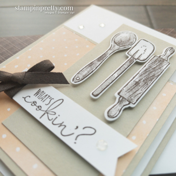 Create this card using the What's Cookin' Bundle from Stampin' Up! Card by Mary Fish, Stampin' Pretty Shop Online