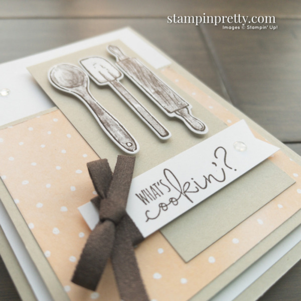 Create this card using the What's Cookin' Bundle from Stampin' Up! Card by Mary Fish, Stampin' Pretty Shop Online Close Up