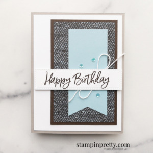 Create this Masculine Birthday Card using the In Good Taste DSP from Stampin' Up! Card by Mary Fish, Stampin' Pretty