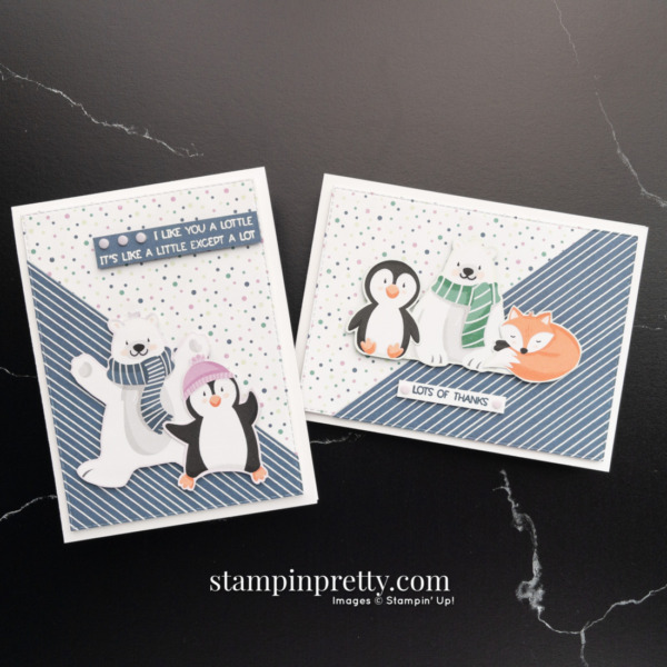 Penguin Playmates DSP and Penguin Place Bundle by Stampin' Up! Mary Fish, Stampin' Pretty