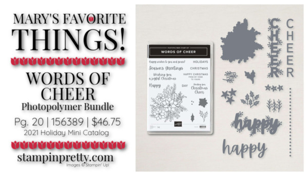 My Favorite Things Mary Fish Stampin' Pretty Stampin' Up! Words Of Cheer Bundle 156389
