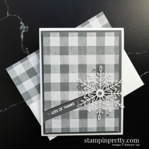 Create this card using the Peaceful Place DSP and Wonderful Snowflakes by Stampin