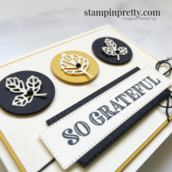 Ornate Thanks and Intricate Leaves by Stampin' Up! So Grateful Card by Mary Fish Stampin' Pretty