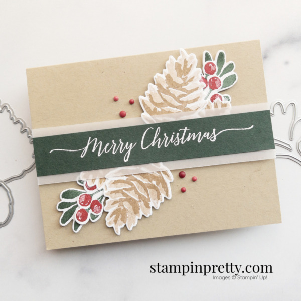 Create this Christmas card using the Heartfelt Wishes and Christmas Season Stamp Set by Stampin' Up! Mary Fish, Stampin' Pretty