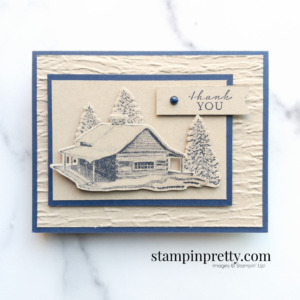 Create this Thank You Card using the Peaceful Cabin Bundle by Stampin