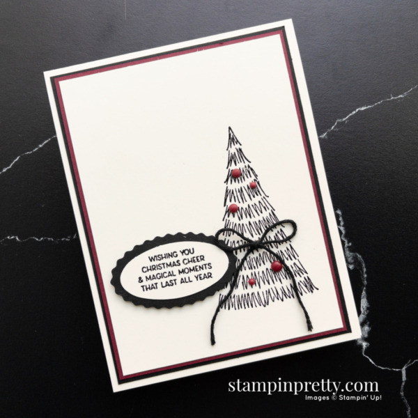 Create this card using the Whimsical Trees Stamp Set by Stampin' Up! Christmas Card by Mary Fish, Stampin' Pretty
