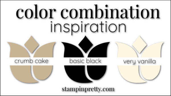 Stampin' Pretty Color Combinations Crumb Cake, Basic Black, Very Vanilla