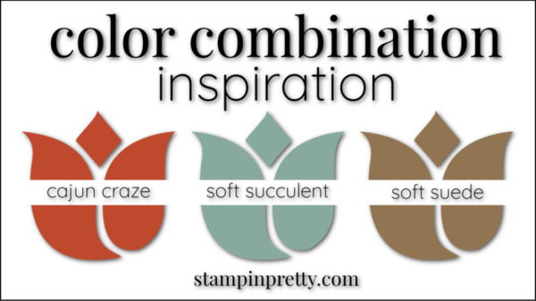 Stampin' Pretty Color Combinations Soft Succulent, Cajun Craze, Soft Suede