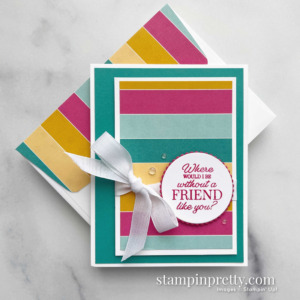 Create this card using the Special Moments Stamp Set and Sunshine & Rainbows DSP from Stampin