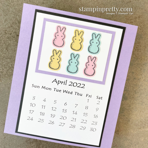 Linda White's Annual 2022 Calendar Shared by Mary Fish, Stampin' Pretty - April
