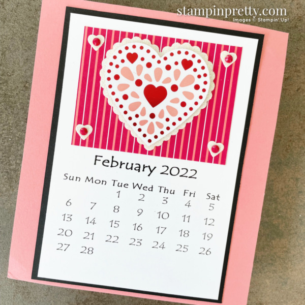 Linda White's Annual 2022 Calendar Shared by Mary Fish, Stampin' Pretty - February