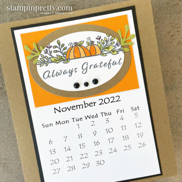 Linda White's Annual 2022 Calendar Shared by Mary Fish, Stampin' Pretty - October