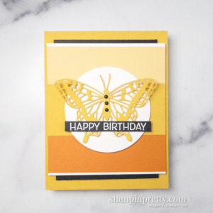 Create this birthday butterfly card using the Brilliant Wings Dies from Stampin' Up! Card by Mary Fish, Stampin' Pretty