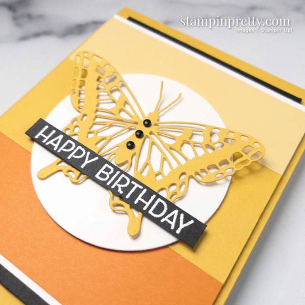 Create this birthday card using the Brilliant Wings Dies from Stampin' Up! Card by Mary Fish, Stampin' Pretty