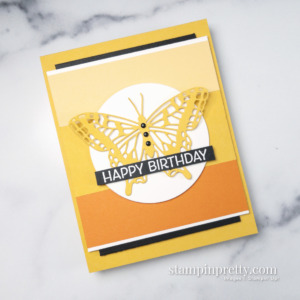 Create this butterfly Happy Birthday card using the Brilliant Wings Dies from Stampin