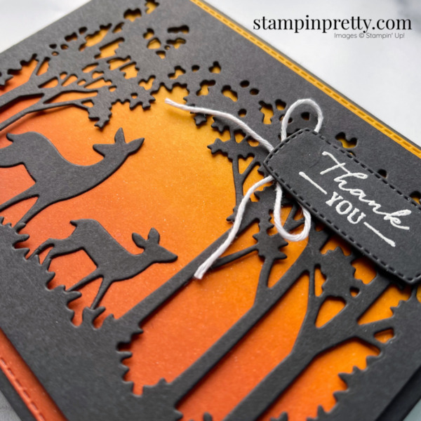 Create this sunset scene using the Grassy Grove Bundle from Stampin' Up! Thank You Card by Mary Fish Stampin' Pretty