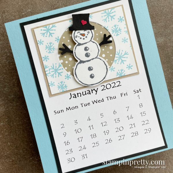 Linda White's Annual 2022 Calendar Shared by Mary Fish, Stampin' Pretty -January