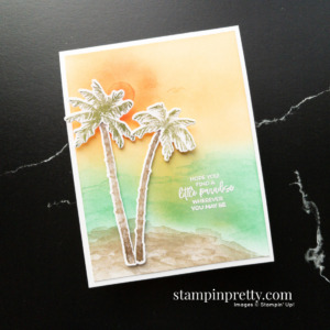 Create this friend card using the Paradise Palms Bundle from Stampin