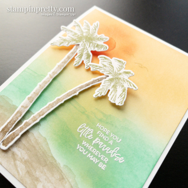 Create this fun card using the Paradise Palms Bundle from Stampin' Up! Card by Mary Fish Stampin' Pretty