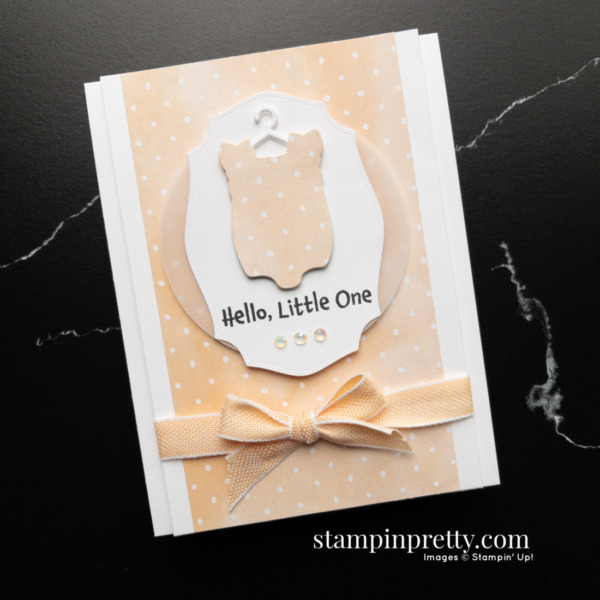 Create this card using the Baby Clothes Dies From Stampin' Up! Card Created by mary Fish, Stampin' Pretty Earn Tulip Rewards