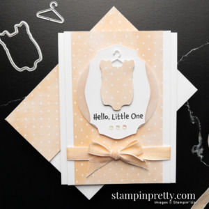 Create this card using the Baby Clothes Dies by Stampin