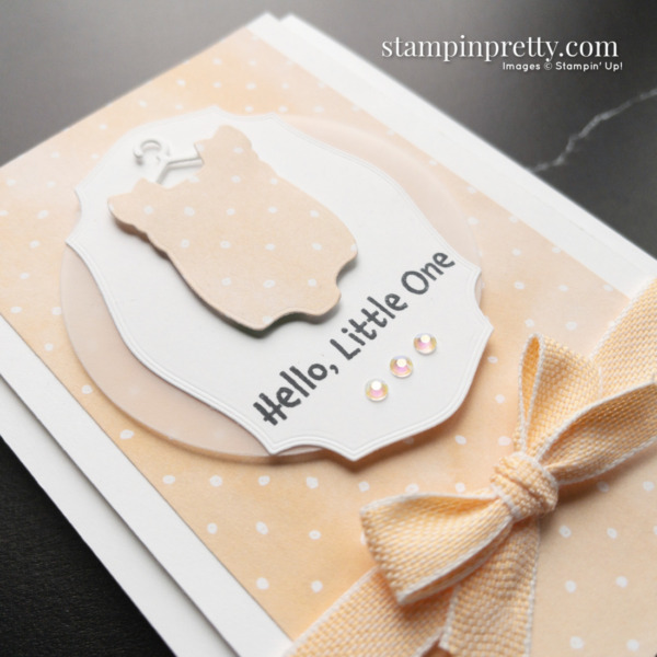 Create this card using the Baby Clothes Dies from Stampin' Up! Card Created by mary Fish, Stampin' Pretty