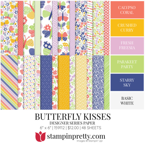 BUTTERFLY KISSES DSP Coordinating Colors 159112 Stampin' Pretty Mary Fish Shop Online 24-7