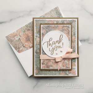 Create this Thank You Card with the Texture Chic Designer Series Paper and Good Feelings Stamp Set from Stampin