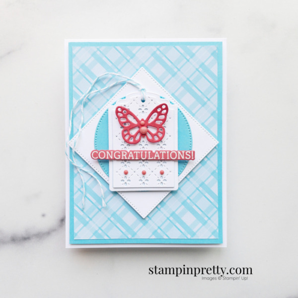 Create this card using the NEW Charming Sentiments Bundle from Stampin' Up! Card by Mary Fish, Stampin' Pretty