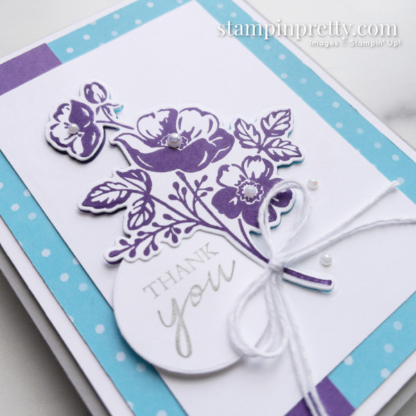 Create this card with New Tahitian Tide, Gorgeous Grape and Smoky Slate - Shaded Summer & Summer Shadows from Stampin' Up! Card by Mary Fish, Stampin' Pretty