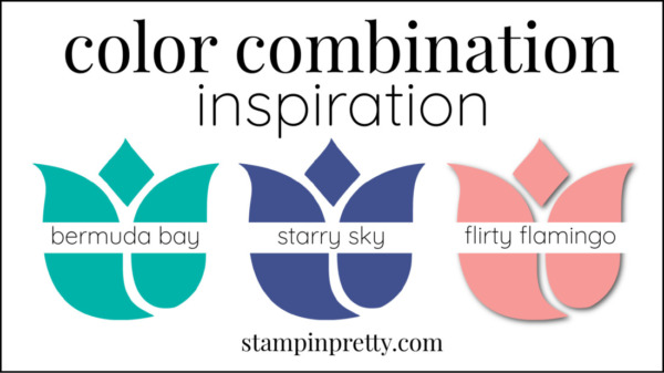 Color Combinations Starry Sky, Bermuda Bay, and Flirty Flamingo 2