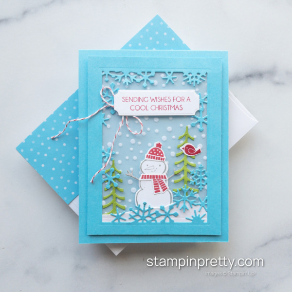Create this Christmas card using the Snowman Magic Bundle by Stampin' Up! Card by Mary Fish, Stampin' Pretty
