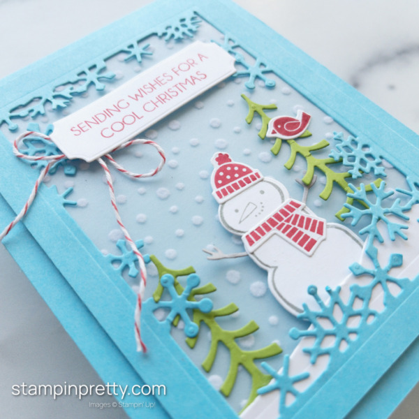 Create this cool Christmas card using the Snowman Magic Bundle by Stampin' Up! Card by Mary Fish, Stampin' Pretty